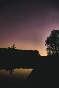 Astrophotography of Lake Stock Photos