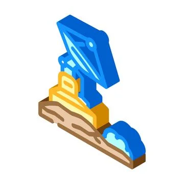 Astrophysics space exploration isometric icon vector illustration Stock Illustration