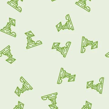 Astrophysics space exploration line vector seamless pattern Illustrazione stock