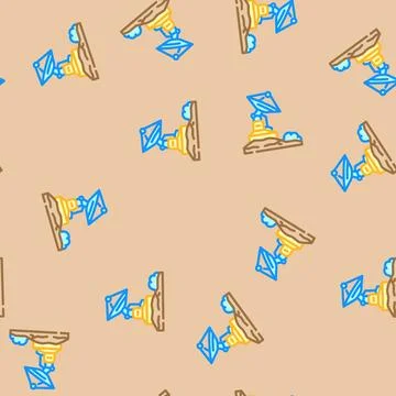 Astrophysics space exploration vector seamless pattern Stockillustratie
