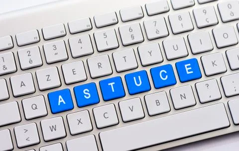 ASTUCE writing on white keyboard Stock Photos