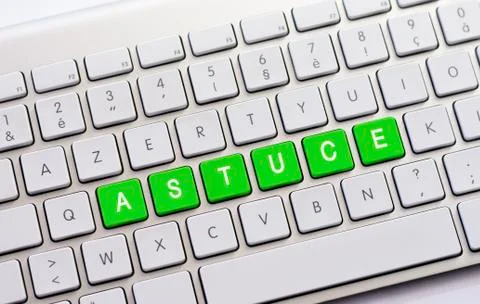 ASTUCE writing on white keyboard Stock Photos