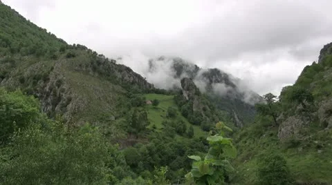 Asturias mountains fast Stock Footage 21223906