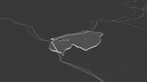 Asuncin, Paraguay. Bilevel elevation map with surface waters Ilustración de archivo