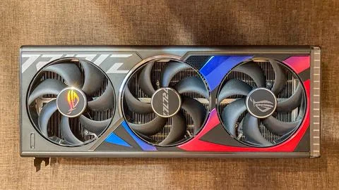 ASUS ROG STRIX Nvidia GeForce RTX 4090 GPU 24GB Tweak III, with DLSS and Re.. Stock Photos