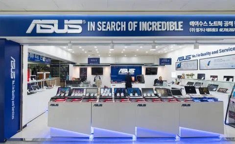 Asus store at the ET Land Electronics mall, Seoul Stock Photos