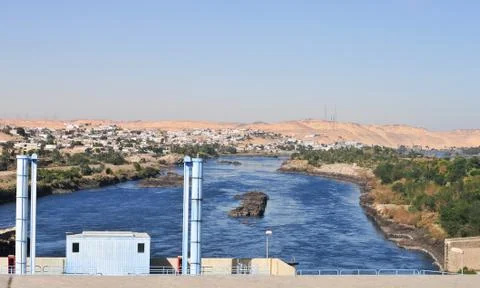 Aswan dam, egypt Stock Photos