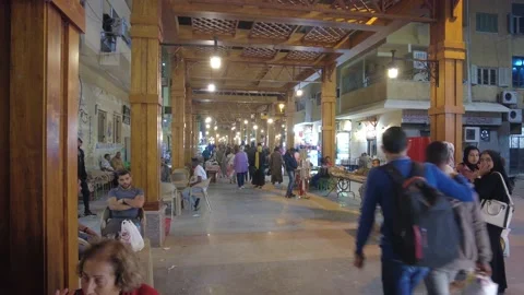 Aswan market at the evening Stock Footage 218008959
