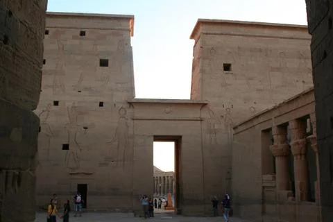Aswan philae  temple Stock Photos
