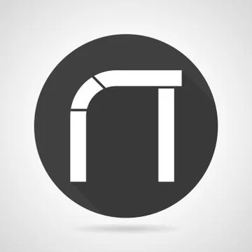 Asymmetric arch black round vector icon Stock Illustration