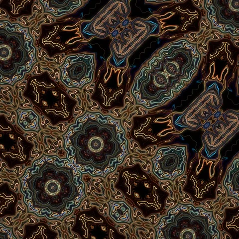 Asymmetric Fractal 8 Stock Footage 102858024