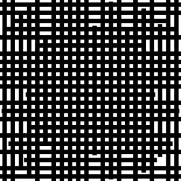 Asymmetric grid mesh pattern. irregular monochrome abstract texture Illustrazione stock