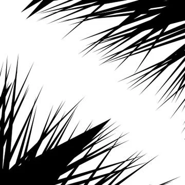 Asymmetric, irregular element with scattered edgy, pointed shape. Sharp, spik Stock Illustration