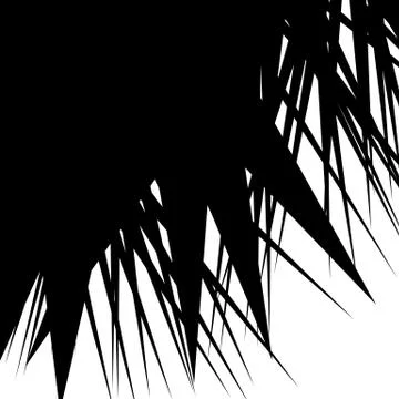 Asymmetric, irregular element with scattered edgy, pointed shape. Sharp, spik Stock Illustration