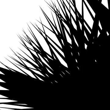 Asymmetric, irregular element with scattered edgy, pointed shape. Sharp, spik Stock Illustration