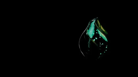 Asymmetrical Energy Drain Within a Biotech Fluid Container, 4K ProRes 422 HQ Stock Footage 336526011