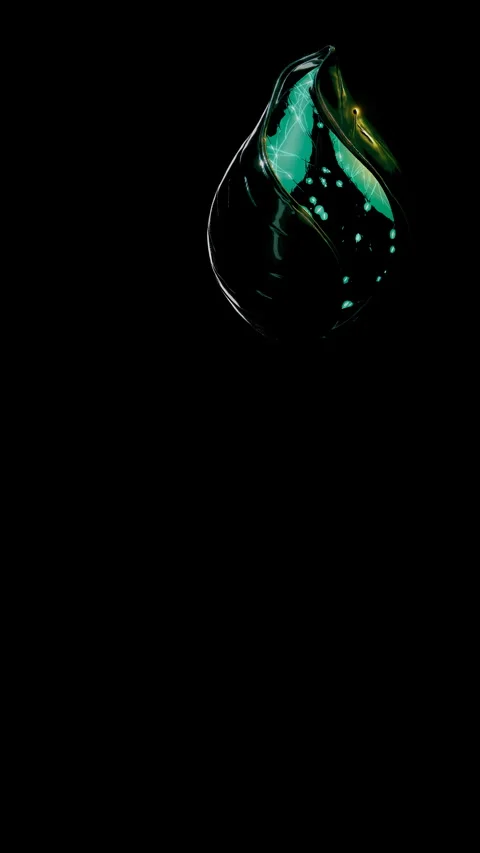 Asymmetrical Energy Drain Within a Biotech Fluid Contain, Vertical Video 9:16 4K Stock Footage 336526015
