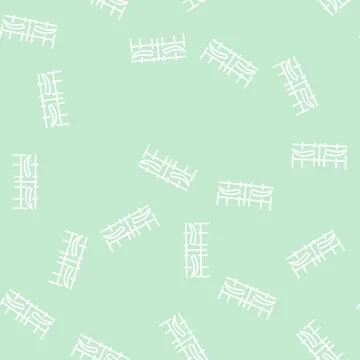 Asymmetrical eyebrow features line seamless pattern Stock Illustration