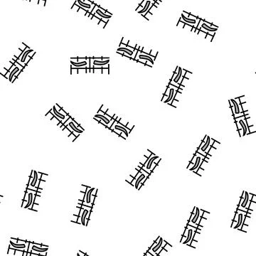 Asymmetrical eyebrow features vector seamless pattern 스톡 일러스트