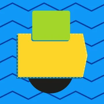 Asymmetrical triangle edging printer. Electronic output machine of computer Stock Illustration