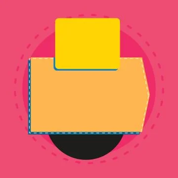 Asymmetrical triangle edging printer. Electronic output machine of computer Stock Illustration