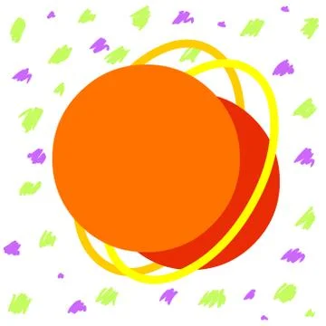 Asymmetrical unequal shaped form format of colourful thing object. Unsymmetrical Stock Illustration