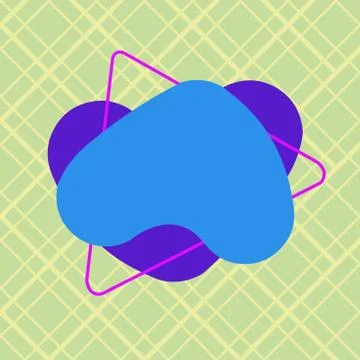 Asymmetrical unequal shaped form format of colourful thing object. Unsymmetrical Stock Illustration