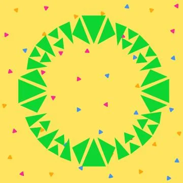 Asymmetrical unequal shaped form format of colourful thing object. Unsymmetrical Illustrazione stock