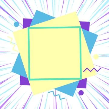 Asymmetrical unequal shaped form format of colourful thing object. Unsymmetrical Illustrazione stock