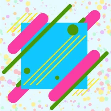 Asymmetrical unequal shaped form format of colourful thing object. Unsymmetrical Stock Illustration