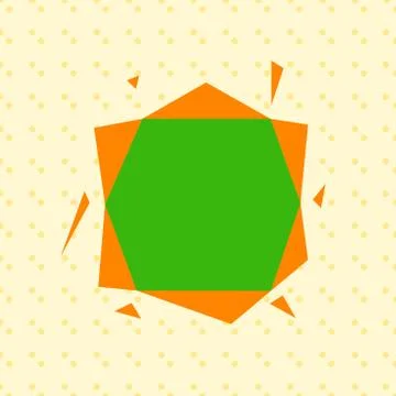 Asymmetrical unequal shaped form format of colourful thing object. Unsymmetrical Illustrazione stock