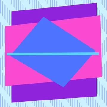 Asymmetrical unequal shaped form format of colourful thing object. Unsymmetrical Illustrazione stock
