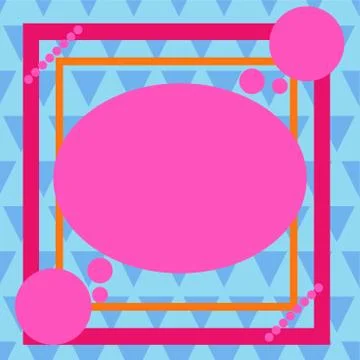 Asymmetrical unequal shaped form format of colourful thing object. Unsymmetrical Illustrazione stock