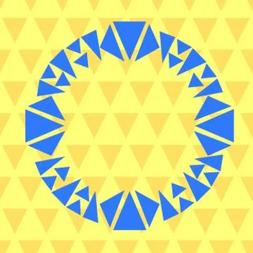 Asymmetrical unequal shaped form format of colourful thing object. Unsymmetrical Illustrazione stock