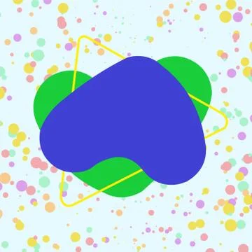 Asymmetrical unequal shaped form format of colourful thing object. Unsymmetrical Illustrazione stock