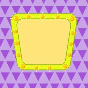 Asymmetrical unequal shaped form format of colourful thing object. Unsymmetrical Stock Illustration