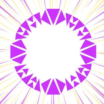 Asymmetrical unequal shaped form format of colourful thing object. Unsymmetrical Illustrazione stock