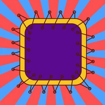 Asymmetrical unequal shaped form format of colourful thing object. Unsymmetrical Illustrazione stock