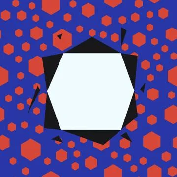 Asymmetrical unequal shaped form format of colourful thing object. Unsymmetrical Stock Illustration