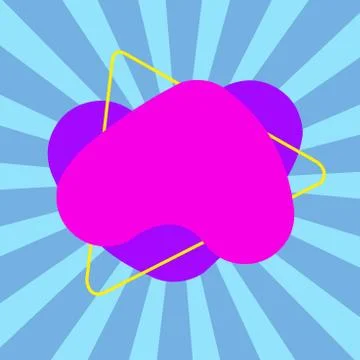 Asymmetrical unequal shaped form format of colourful thing object. Unsymmetrical Illustrazione stock