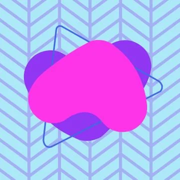 Asymmetrical unequal shaped form format of colourful thing object. Unsymmetrical Stock Illustration