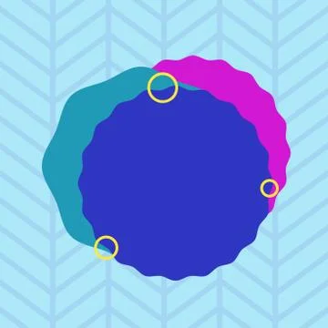 Asymmetrical unequal shaped form format of colourful thing object. Unsymmetrical Illustrazione stock