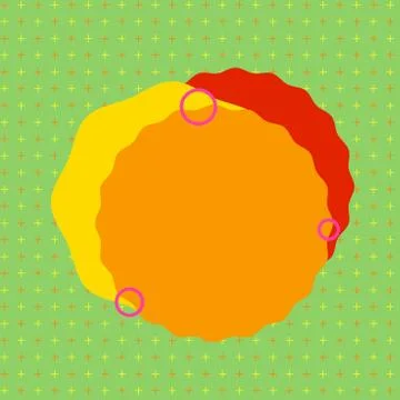 Asymmetrical unequal shaped form format of colourful thing object. Unsymmetrical Illustrazione stock