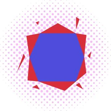 Asymmetrical unequal shaped form format of colourful thing object. Unsymmetrical Illustrazione stock