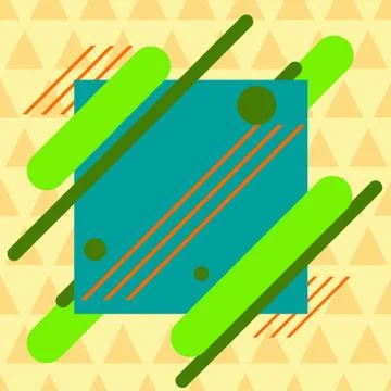 Asymmetrical unequal shaped form format of colourful thing object. Unsymmetrical Illustrazione stock