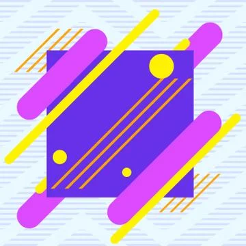 Asymmetrical unequal shaped form format of colourful thing object. Unsymmetrical Stock Illustration