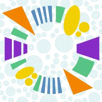 Asymmetrical unequal shaped form format of colourful thing object. Unsymmetrical Illustrazione stock