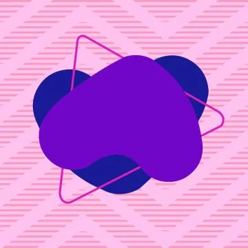 Asymmetrical unequal shaped form format of colourful thing object. Unsymmetrical Stock Illustration