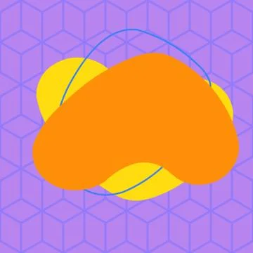 Asymmetrical unequal shaped form format of colourful thing object. Unsymmetrical Stock Illustration