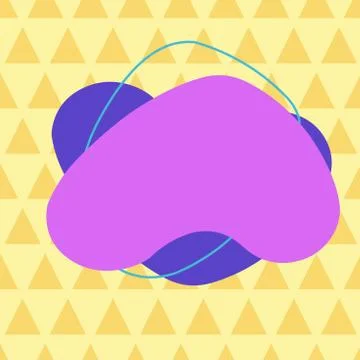 Asymmetrical unequal shaped form format of colourful thing object. Unsymmetrical Stock Illustration